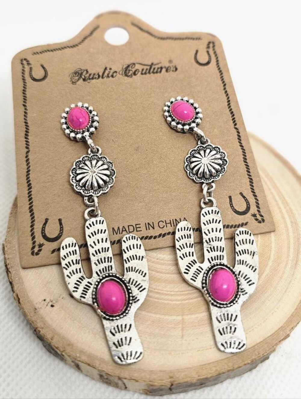 SOUTHWESTERN STYLE CACTUS EARRINGS NWT